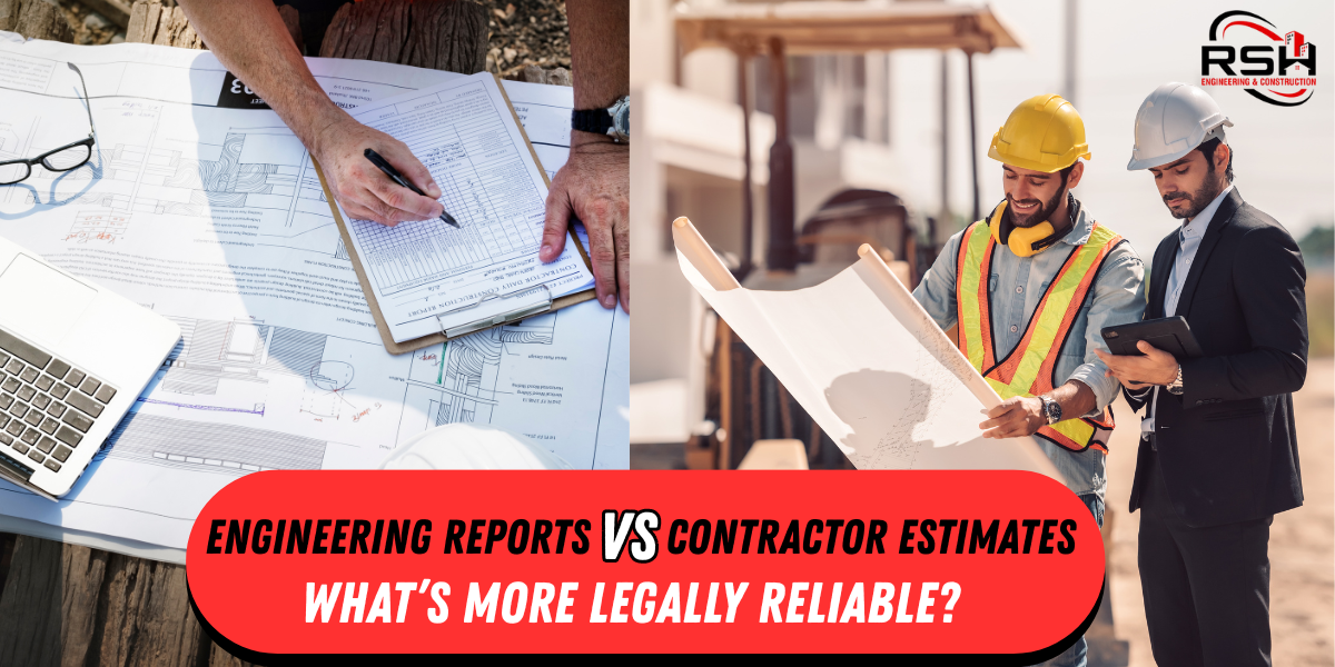 engineering reports vs. contractor estimates